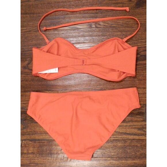Old Navy Orange Two Piece Swimsuit Bikini Women's Size Large NWT - Picture 2 of 3